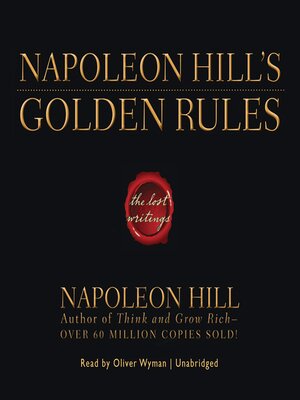 cover image of Napoleon Hill's Golden Rules
